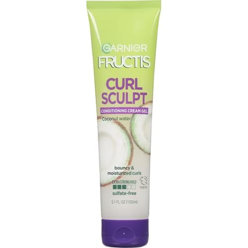 Garnier Fructis Style Curl Sculpt Conditioning Cream Gel for Bounce & Moisture,5.1 Fl Oz,(Packaging May Vary),(Pack of 2)