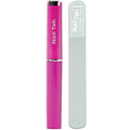 Nail Tek Crystal File - Glass Nail File with Case, Durable & Gentle for Natural Nails, Travel-Friendly Design, Fuchsia, Mini 3"