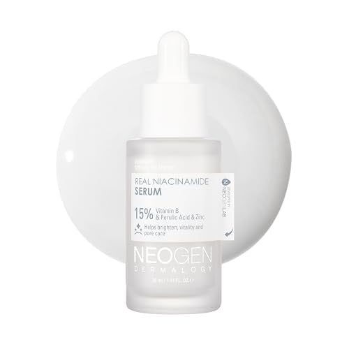 DERMALOGY by NEOGEN Real 15% Niacinamide Serum, Pore Minimizing & Dark Spot Correcting Face Serum with Zinc, Hydrating Vegan Korean Skincare, 1.01 fl oz (30 ml)