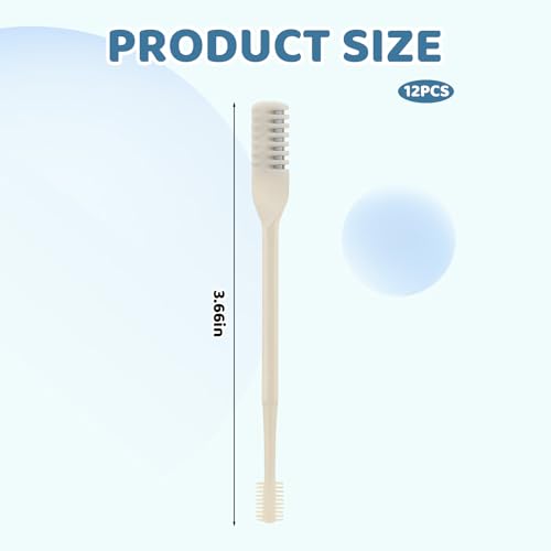 12 PCS 2-in-1 Dual Sided Nasal Hair Cutter, Nose Hair Trimmer for Men and Women, Portable 360¡Æ Rotating Manual Trimmer, Yellow