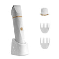 2-in-1 Bikini Trimmer for Women, Bikini Shaver with Dual Heads, Painless Body and Facial Hair Removal, Rechargeable Cordless Electric Razors for Face Chin Pubic Underarm Legs, IPX12 Waterproof, Pink