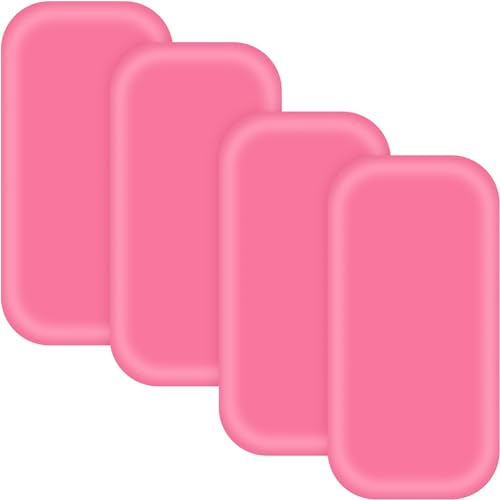 4Pcs Silicone Lash Pad Silicone Eyelash Extension Pad Loose False Lashes Holder Pad Lash Grafting Gasket Pallet Reusable Silicone Pad Eyelash for Women Lash Extension Supplies Tools (Pink)