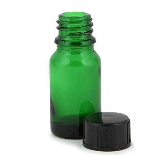 Vivaplex, 24, Green, 10 ml (1/3 oz) Glass Bottles, with Lids