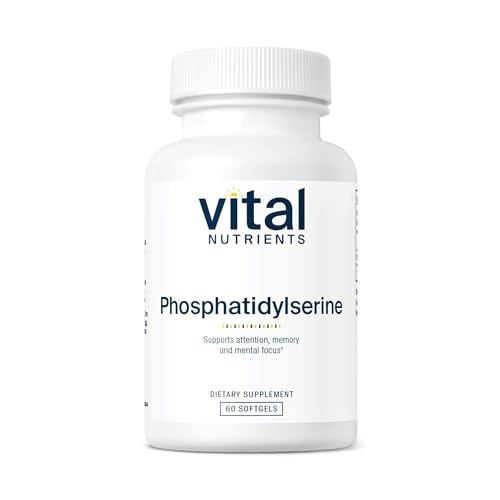 Vital Nutrients Phosphatidylserine - 150mg Phosphatidylserine Supplement - Powerful Nootropic for Attention, Memory, and Mental Focus Support* - Gluten, Dairy, Soy Free - Non-GMO - 60 Softgels