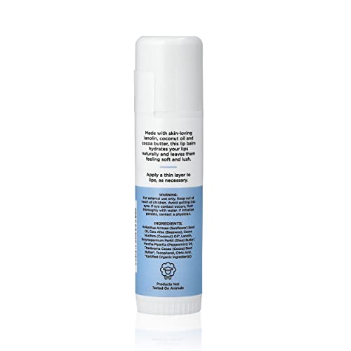 High Meadow Peppermint Lanolin Lip Balm Stick for Dry, Cracked Lips ? Lanolin Balm for Lips with Beeswax & Shea Butter, Long-Lasting Moisture, Travel Size, Unisex