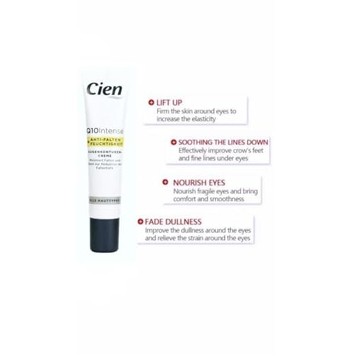 Anti-Wrinkle Eye Contour Cream with Q10 and Hyaluronic Acid and Vitamin E 15ml (0.51 Oz)