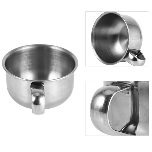 Stainless Steel Shaving Bowl Only, Stainless Steel Shaving Mug, Convenient Stylish Shave Bowl Easy to Wash, Suitable for Traditional Form of Shaving, 4.3 x 2.0in