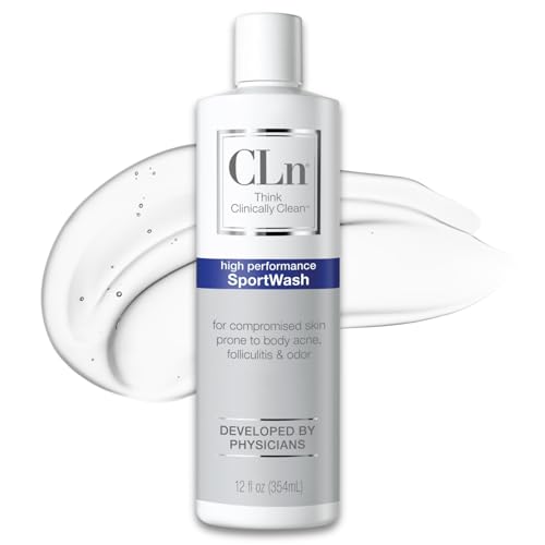 CLn¢ç SportWash ? High-Performance Sport Body Wash, For Men & Women Prone to Body Odor, Foot Odor, Ringworm, Folliculitis, & Back Acne, Fragrance-Free & Paraben-Free, 12 fl. oz.