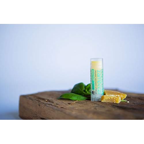 ZAMBEEZI Fair Trade, Organic Beeswax Lip Balm - Variety 6 Pack (Lemongrass, Tangerine, Wild Rose, Sweet Basil, Suncare and Honeybalm) - Ethically Sourced