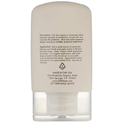 Organic Male OM4 Oily Step 4: Weightless Equalizing Moisture Complex, Moisturizer for Oily Skin to help reduce shine and breakouts for men