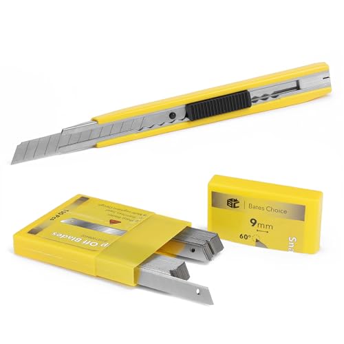 Bates- Snap Off Blades, 100 pcs, 9mm, 60 Degree, Stainless Steel Razor Blades