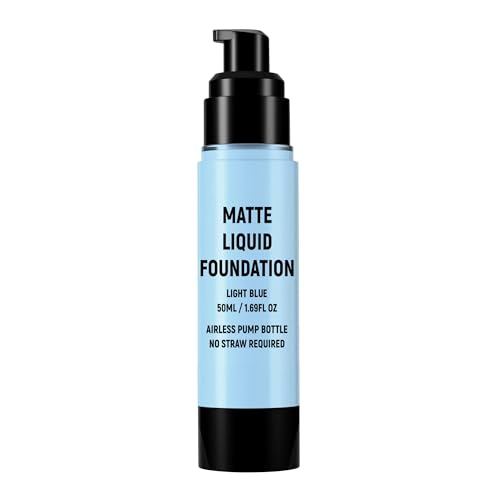 Light Blue Liquid Foundation,Full Coverage Pale Blue Body Paint for Corpse Bride Halloween SFX Avatar Sally Makeup