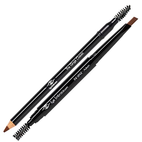 Eye Embrace The Ginge Auburn Red Eyebrow Pencils Bundle - The Ginge Classic Wooden Pencil & The Ginge Mechanical Pencil