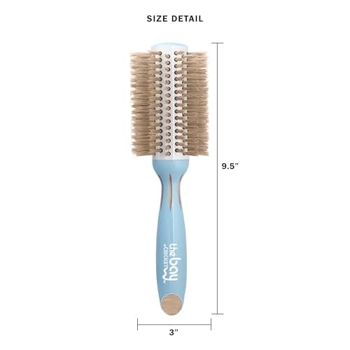 The Bay by Cricket¢â Blondie Boar Blend 3¡± Round Brush Painted Ladies Series with Lush Blonde Nylon Bristles and a Ceramic Glazed Barrel