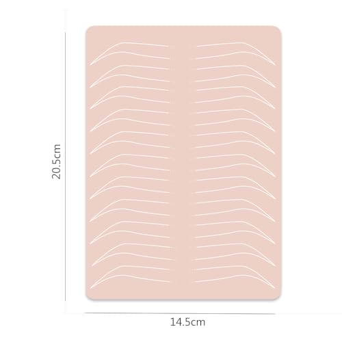 5PCS Double Sides Silicone Practice Skin Permanent Makeup Tattoo Microblading Microshading Practice Fake Skins for Tattooing Brows Ombre Eyebrows Tattoos