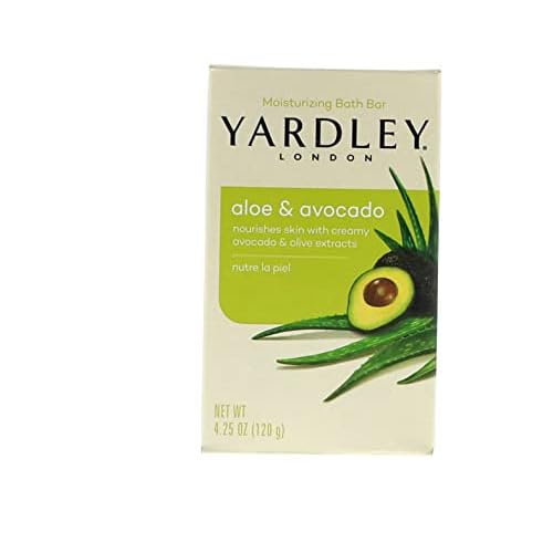 Yardley London Aloe and Avocado Naturally Moisturizing Bath Bar 4.0 oz (Pack of 12)