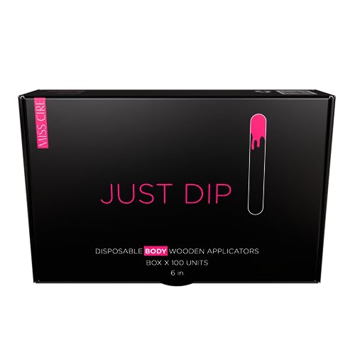 Miss Cire Disposable Wooden Body Waxing Applicator Sticks - Professional-Grade - Easy to Use - Perfect for Arms, Legs, Back, Chest & Sensitive Areas - At-Home or Salon Use - 100 CT 6¡±