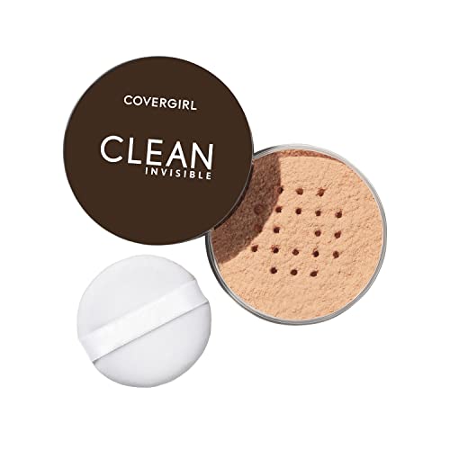 COVERGIRL Clean Invisible Loose Powder - Loose Powder, Setting Powder, Vegan Formula - Translucent Medium, 20g (0.7 oz) (Pack of 2)