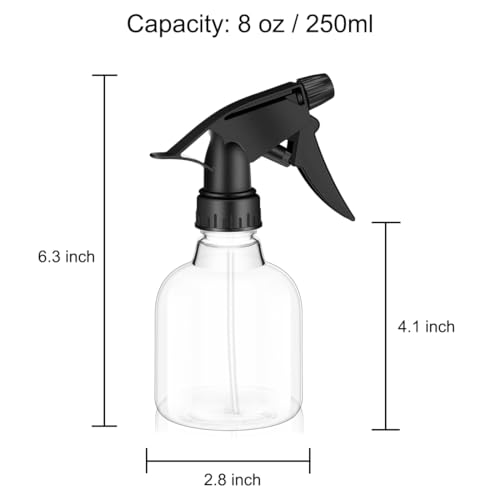 3 PCS Plastic Spray Bottles 8 oz Empty Spray Bottle with Adjustable Nozzle Mini Spray Bottle Liquid Sprayer for Kitchen Cleaning Water Plants