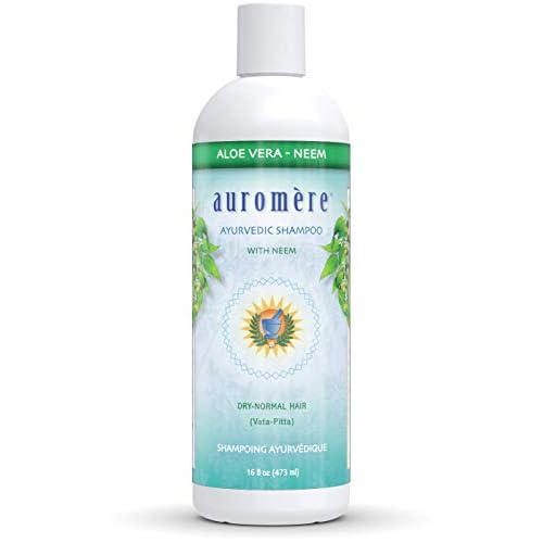 Auromere Ayurvedic Shampoo, Aloe Vera Neem - Vegan, Cruelty Free, Non-GMO, Natural, Gluten Free, Sulfate Free, Paraben Free for Dry to Normal Hair (16 fl oz), 2 Pack