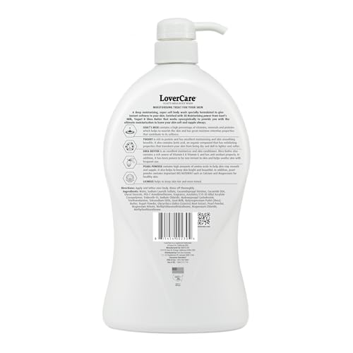 Lover's Care Goat Milk Body Lotion for Dry Skin Pearl 27.05oz (800ml) - Combo Body Lotion & Body Wash¡¦