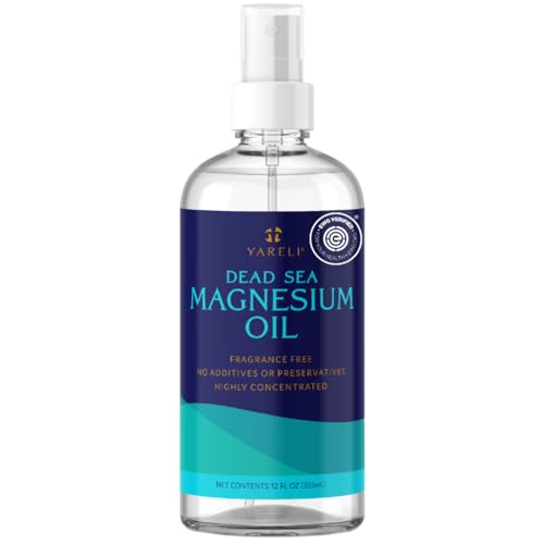 Yareli Magnesium Oil Spray, Ultra Absorbent High Strength Dead Sea Magnesium, 12oz, for Better Sleep and Muscle Relaxation
