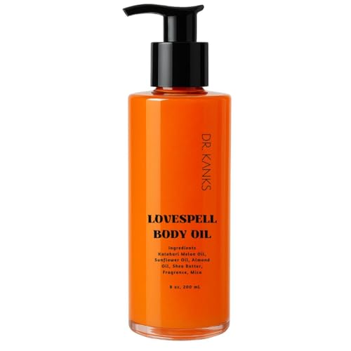 Dr. Kanks LoveSpell Body Oil ? Plant-Based Moisturizing Oil for Dry & Ashy Skin, 24-Hour Glow & Hydration, Non-Greasy Finish, Luxury Long-Lasting Scent. 8 oz