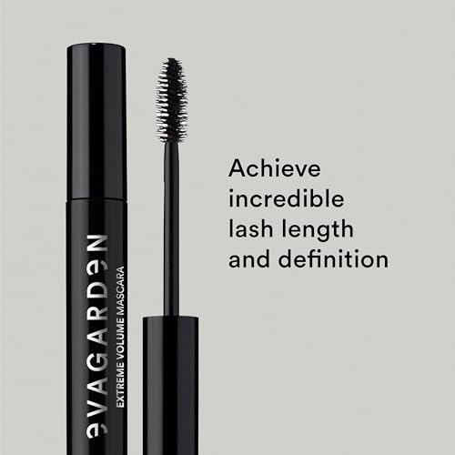 EVAGARDEN Extreme Volume Mascara - Coats Lashes for Durable, Thick Finish - Active Ingredients Protects - Soft Cream Wraps Hairs in Each Application and Lengthens with Lifting Agents - 0.3 oz