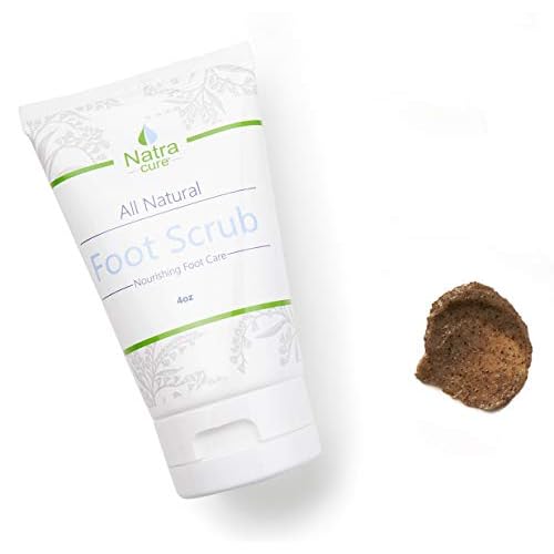 NatraCure Exfoliating Foot Scrub for Pedicures ? Foot Exfoliator for Rough Feet, Dry Feet and Crusty Feet Treatment ? Pedi Scrub Foot Softener & Smoother ? Foot Soap Tea Tree Oil Foot Wash ? 4 oz
