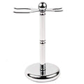 Parker Deluxe Chrome Safety Razor & Shaving Brush Stand ? Weighted Chrome-Plated Display Stand for Safety Razors & Brushes (Handles up to 25?mm Knot Size)