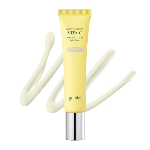GOODAL Green Tangerine Vitamin C Dark Spot Care Eye Cream | Clinically Tested Dark Circle & Dark Spot Brightening, Improved Elasticity, Gentle & Fragrance-Free Korean Skincare 1.01oz / 30ml