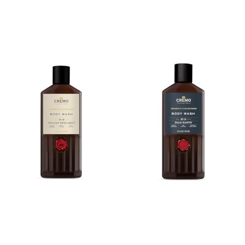 Cremo Men's Italian Bergamot & Palo Santo Body Washes Bundle, Notes of Italian Bergamot, Neroli Blossom, Fresh Vetiver, Bright Cardamom, Dry Papyrus and Aromatic Palo Santo, 2 x 16 Fl Oz
