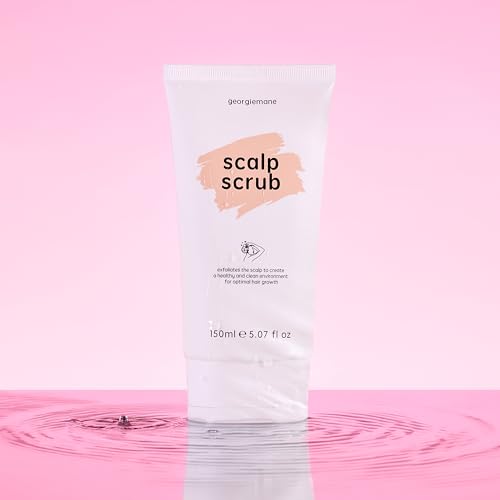 Georgiemane Scalp Scrub, 5.07 Fl Oz - Exfoliates Scalp with Caffeine, Sugar, and Coconut Oil, 100% Vegan & Cruelty-Free