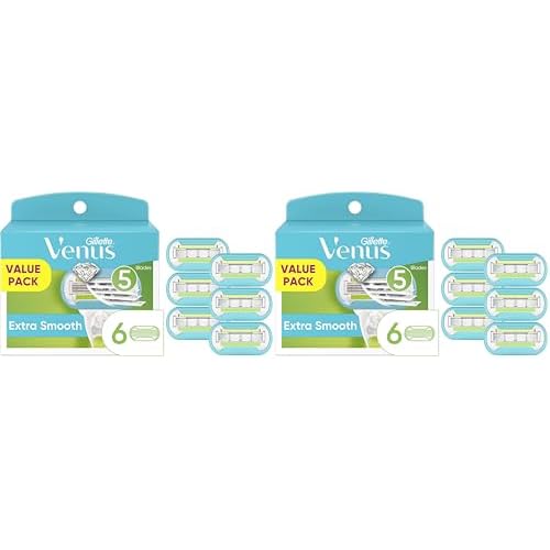 Gillette Venus Extra Smooth Women's Razor Blade - 6 Refills (Pack of 2)