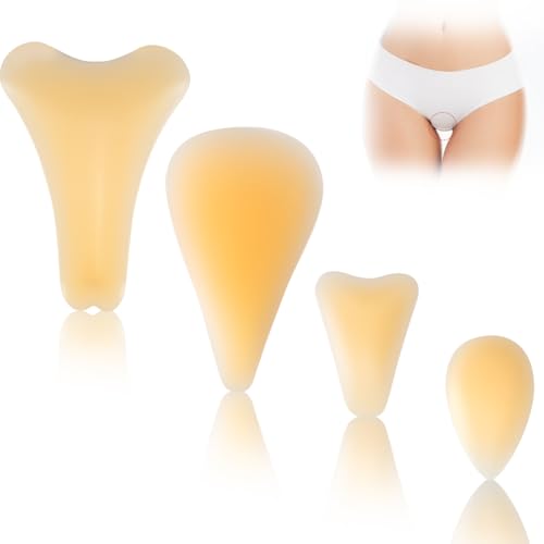 Silicone Concealer Pad for Women, Seamless Smooth Cover, Premium Skin-Safe Silicone Hiders, Reusable Discreet Insert for Leggings, Yoga Pants, Swimwear, 4-Pack Variety