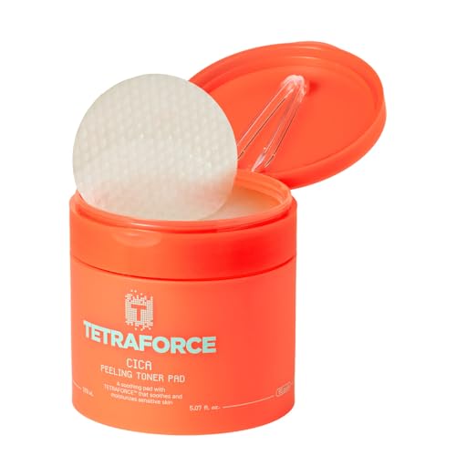 Elishacoy | TETRAFORCE Cica Peeling Toner Pads, Gentle Exfoliating & Calming Toner with Cica, Daily Skin Smoothing & Hydration, Vegan & Dermatologist Tested, 150 mL