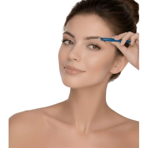 Made in Solingen, Germany - Apexay Professional Slant Tip Tweezers ? Premium German Steel, Ultra Precision Grip, Salon Quality for Eyebrow and Fine Hair Removal (Blue)