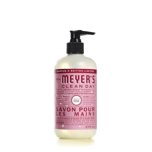 Mrs. Meyer's Clean Day Liquid Hand Soap, Hand Wash Made with Essential Oils, Peppermint Scent, 370 ml Soap Pump Bottle