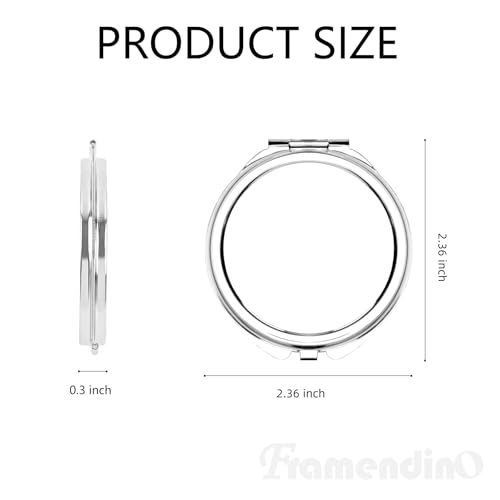 Framendino, 12 Pack Sublimation Cosmetic Mirror Blanks Transfer Portable Makeup Compact Mirrors Round Folding Travel for Women