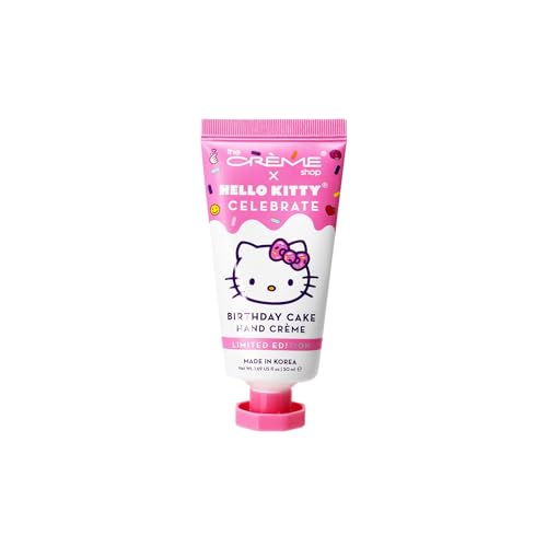 The Cr?me Shop x Sanrio Hello Kitty Moisturizing Hand Cr?me - Indulgent Shea Butter and Vitamin E Formula for Soft Smooth Hands (Birthday Cake)