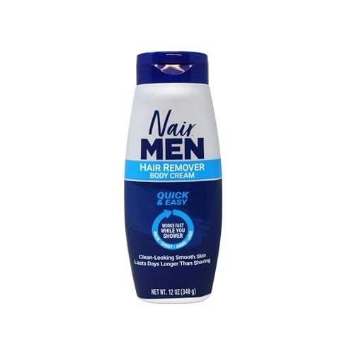 Nair Hair Remover for Men Hair Remover Body Cream, 12 oz (2-Pack)