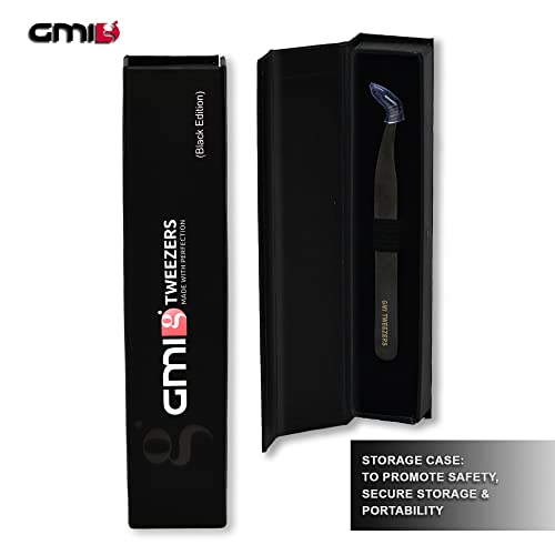GMI Tweezers - Eyelash Extension Tweezers - Stainless Steel Lash Extension Tweezers - Eyelash extension kit - Lash tweezers for Eyelash Extensions - L-Shaped.