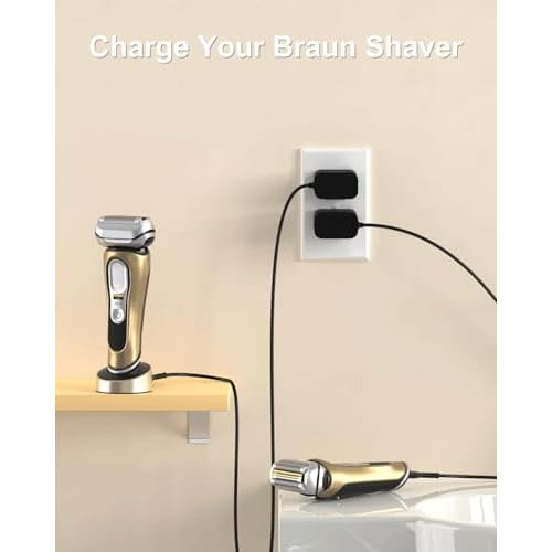 Shaver Charger compatible with Braun Shaver 9 8 7 6 5 3 1 XT5 Series for 9477cc 9465cc 8457cc 8417s 8330s 7085cc 7020s 790cc 6075cc 6072cc 6020s 5020 5018s 310s 3040 190s 130s.