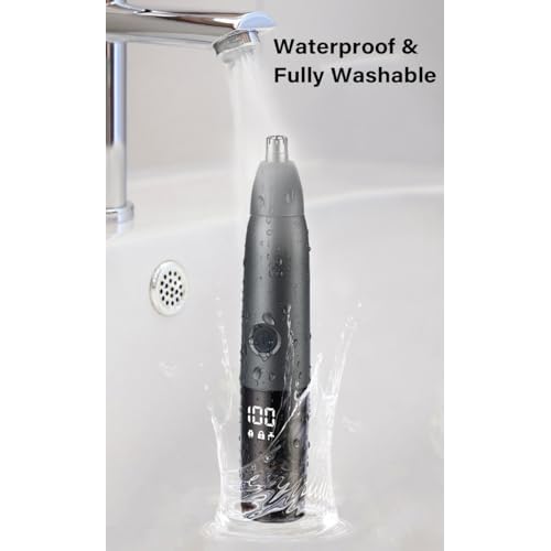 AROSKY Nose Hair Trimmer for Men Women - Painless Electric USB Rechargeable Eyebrow Trimmer Waterproof Hair Razor Nose Ear Face Body Grooming Kit Washable