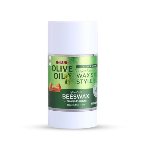 ORS Olive Oil Hold & Shine Wrap Set Mousse - Style & Sculpt Perfect Blend Wax Stick Styler Olive Oil Edge Control Hair Gel - Bundle