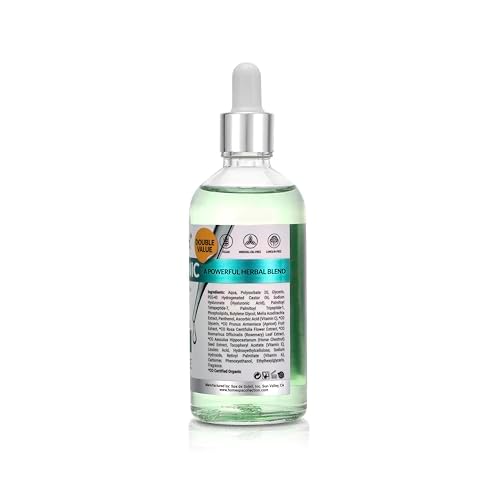Dermatouch Hyaluronic Acid Serum With Peptides, Rose Extract, and Vitamin C, A, & E, Daily Herbal Face Serum With Vitamins and Antioxidants, Clean Skin Care, Vegan, Non GMO, Made in USA, 3.3 Fl Oz