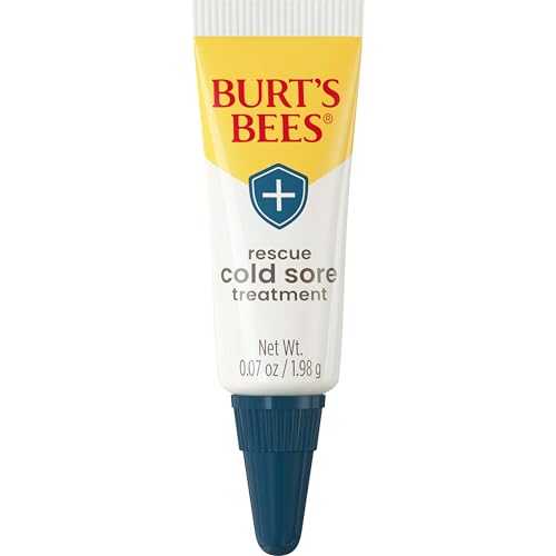 Burt's Bees Cold Sore Treatment, with Rhubarb and Sage Complex, Natural Origin Skin Care, 1 Tube, 0.07 oz.