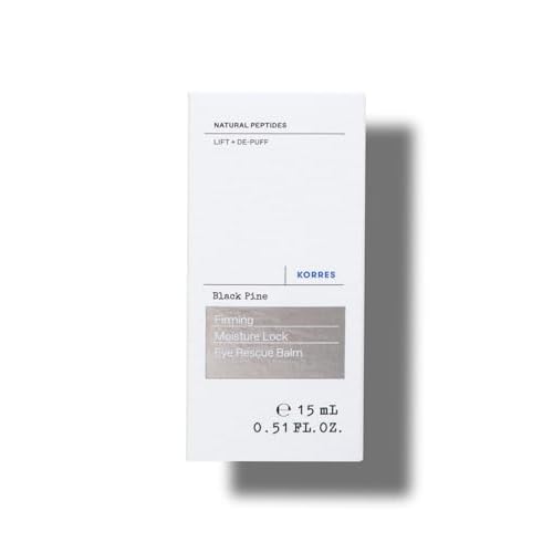 KORRES Black Pine Firming Eye Rescue Balm for Puffiness & Dark Circles, with Black Pine Extract & Natural Peptides, Locks in Moisture, 0.51 fl oz