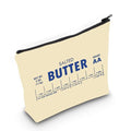 WCGXKO Salted Butter Makeup Bag - Funny Baking Gift for Butter Lovers