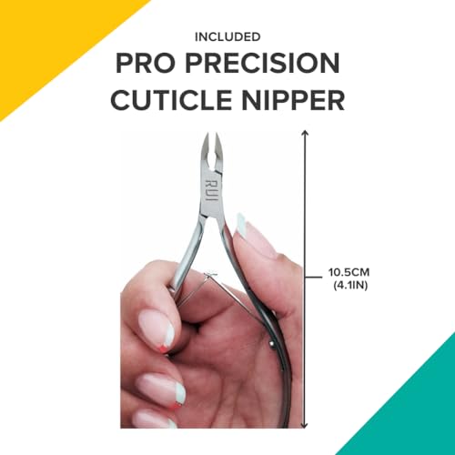 Rui Smiths Pro Stainless Steel 8-Piece Manicure Kit For Home And Salon With Professional Precision Cuticle Nipper And Metal Pusher Style No. 105